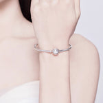 Bracciale con perline fai-da-te con stella in argento sterling S925, 17cm, 19cm