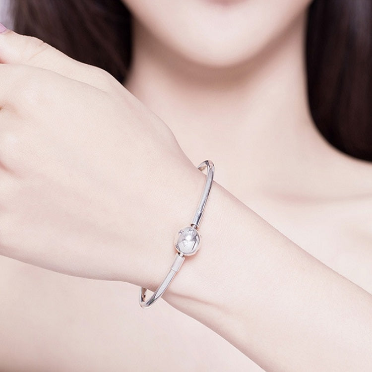 Bracciale con perline fai-da-te con stella in argento sterling S925, 17cm, 19cm