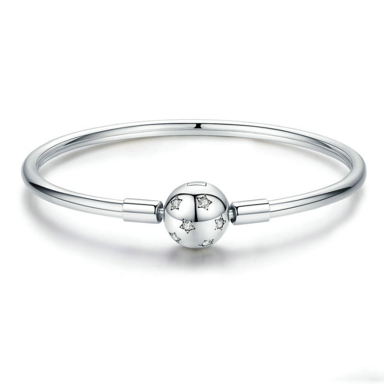 Bracciale con perline fai-da-te con stella in argento sterling S925, 17cm, 19cm