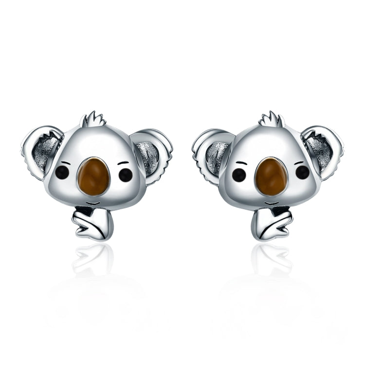 Orecchini Koala in argento sterling con pietre preziose da donna, SCE381