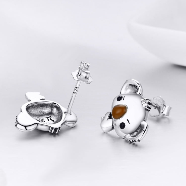 Orecchini Koala in argento sterling con pietre preziose da donna, SCE381