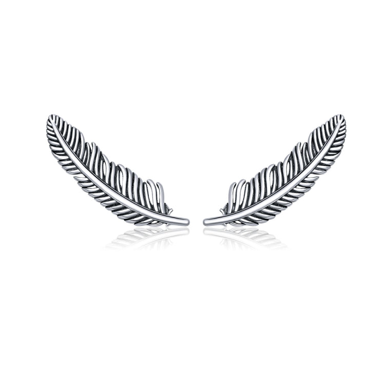 Orecchini di piume retrò Orecchini per ragazze in argento sterling, SCE865