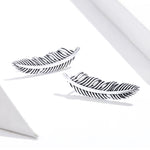 Orecchini di piume retrò Orecchini per ragazze in argento sterling, SCE865