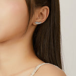 Orecchini di piume retrò Orecchini per ragazze in argento sterling, SCE865
