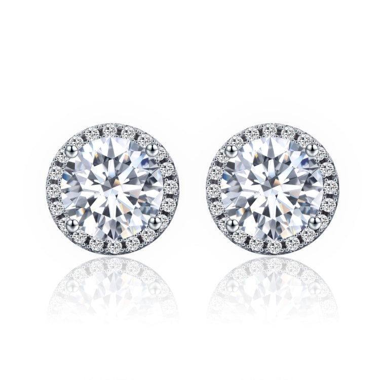 Orecchini con zirconi Orecchini semplici per ragazze in argento sterling, SCE358