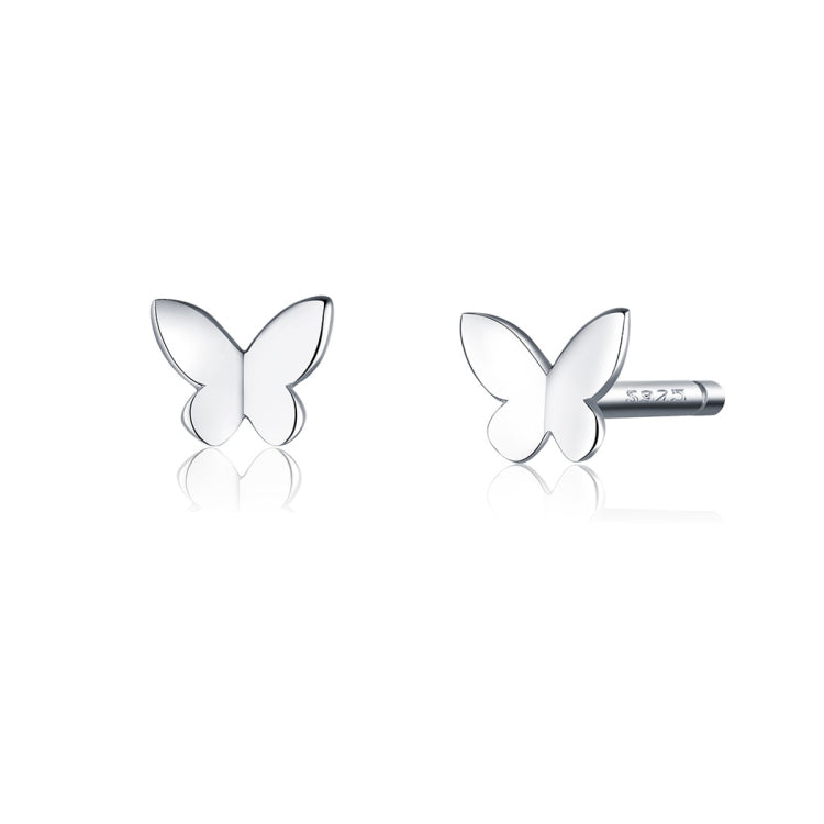 Orecchini a farfalla in argento sterling placcati platino