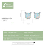 Orecchini fai da te Orecchini in argento sterling con gatti Orecchini con zirconi