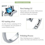 Anello in argento sterling S925 Anello femminile aperto da viaggio interstellare, SCR322