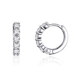 Orecchini gioielli in argento sterling con zirconi placcati platino, SCE524