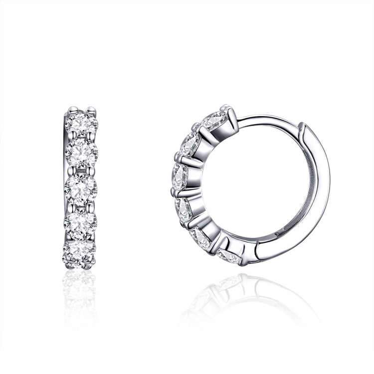 Orecchini gioielli in argento sterling con zirconi placcati platino, SCE524