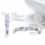 Orecchini gioielli in argento sterling con zirconi placcati platino, SCE524
