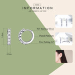 Orecchini gioielli in argento sterling con zirconi placcati platino, SCE524
