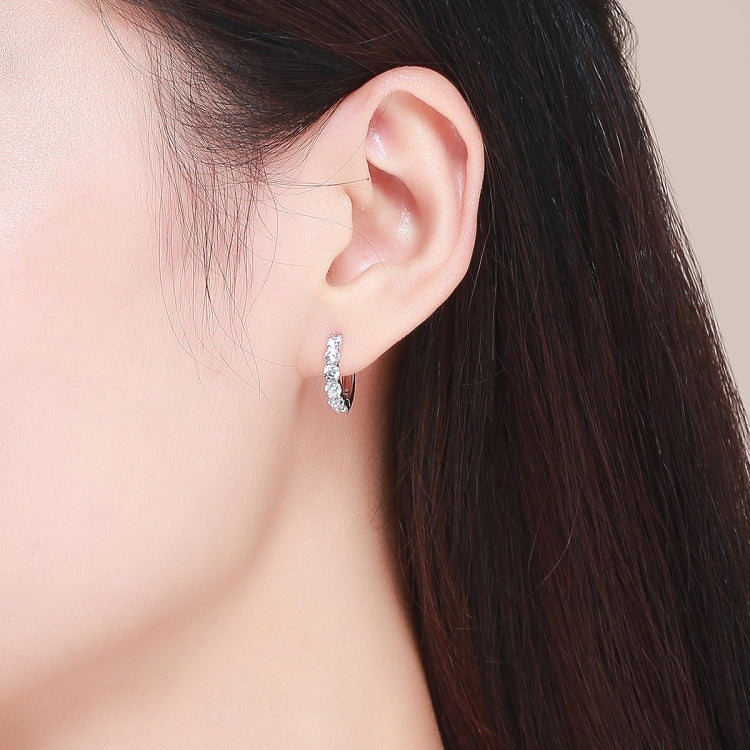 Orecchini gioielli in argento sterling con zirconi placcati platino, SCE524