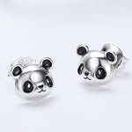 Orecchini femminili di temperamento degli orecchini in argento sterling Panda S925, SCE386