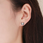 Orecchini femminili di temperamento degli orecchini in argento sterling Panda S925, SCE386
