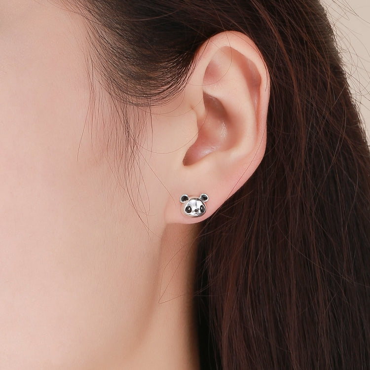 Orecchini femminili di temperamento degli orecchini in argento sterling Panda S925, SCE386