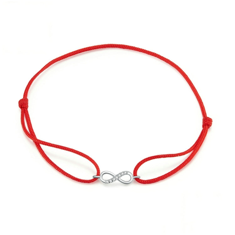 Braccialetto donna argento S925 con cordino rosso