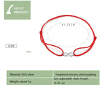 Braccialetto di moda con cordino rosso S925 in argento sterling per ragazze, SCB176