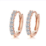 Orecchini di gioielli in argento sterling S925 Orecchini con zirconi intarsiati