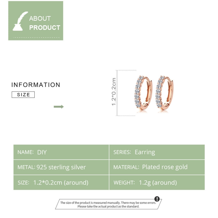 Orecchini di gioielli in argento sterling S925 Orecchini con zirconi intarsiati