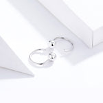 Orecchini in argento sterling Orecchini semplici placcati in platino Orecchini a sfera temperamento piccoli, SCE782-A