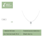Collana con linea di pesce invisibile Collana con pendente in zircone Collana in argento sterling S925, SCN332