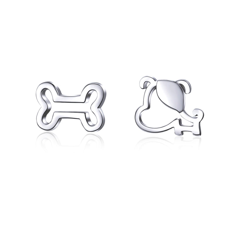 Orecchini in argento sterling con osso di cane cavo Gioielli semplici, SCE649