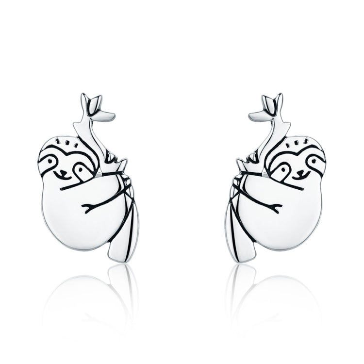 Orecchini in argento sterling a forma di bradipo 0,8x1,4 cm