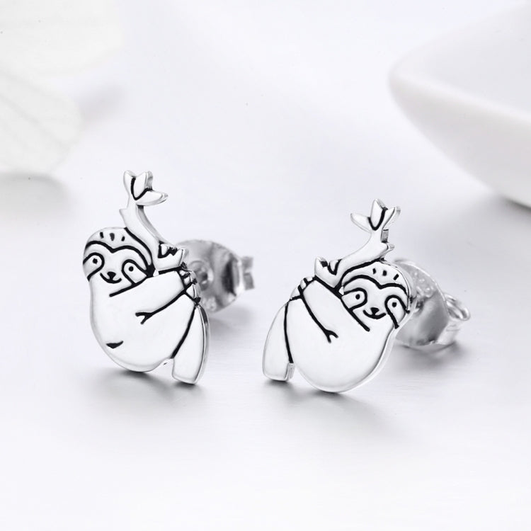 Orecchini di bradipo animale Orecchini semplici in argento sterling, SCE327