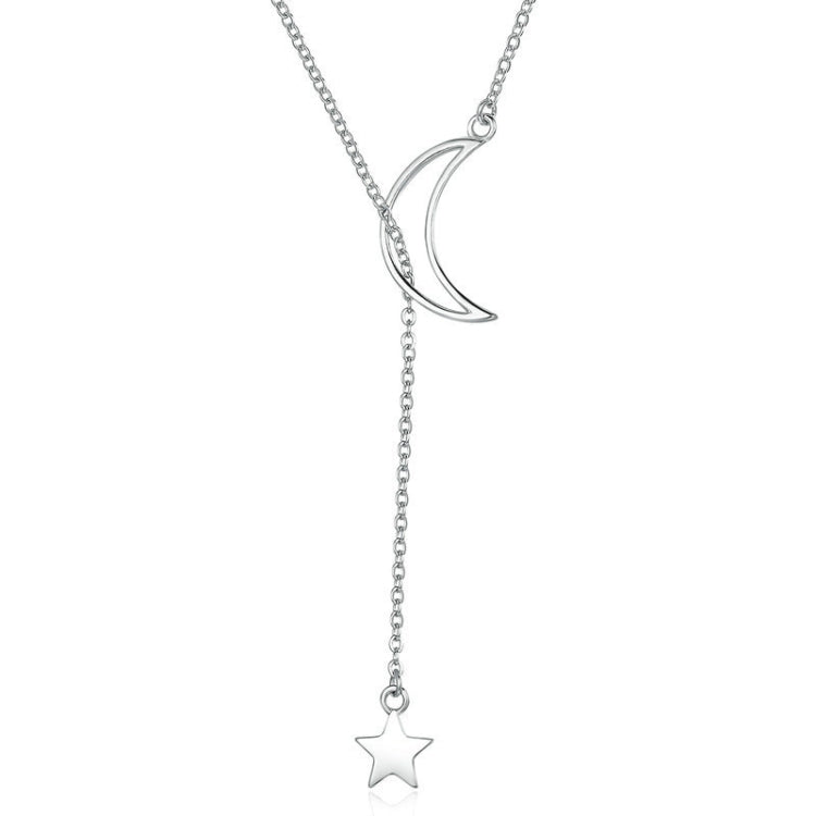 Collana in argento sterling S925 con stelle e luna, SCN108