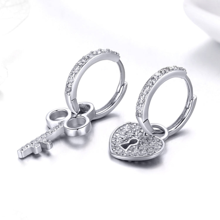 Orecchini con chiusura a chiave Orecchini semplici in argento sterling S925 placcati in platino, CE577