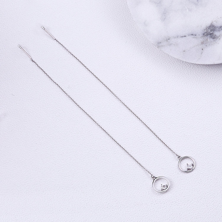 Regalo di San Valentino Semplici orecchini a bottone in argento sterling S925, SCE080