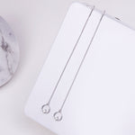 Regalo di San Valentino Semplici orecchini a bottone in argento sterling S925, SCE080