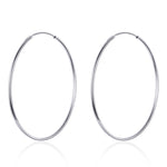 Orecchini a cerchio grande Orecchini semplici in argento sterling S925 placcato platino, SCE711