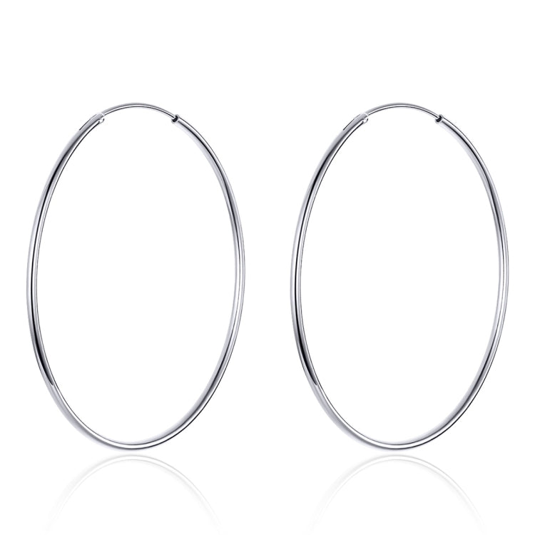 Orecchini a cerchio grande Orecchini semplici in argento sterling S925 placcato platino, SCE711