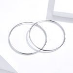 Orecchini a cerchio grande Orecchini semplici in argento sterling S925 placcato platino, SCE711