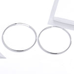Orecchini a cerchio grande Orecchini semplici in argento sterling S925 placcato platino, SCE711