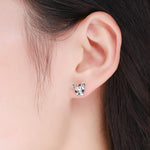 Orecchini animali in argento sterling S925 Orecchini in argento semplice Bulldog, SCE283