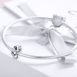 Ciondolo braccialetto collana con zirconi intarsiati con perline piccole stelle in argento sterling S925