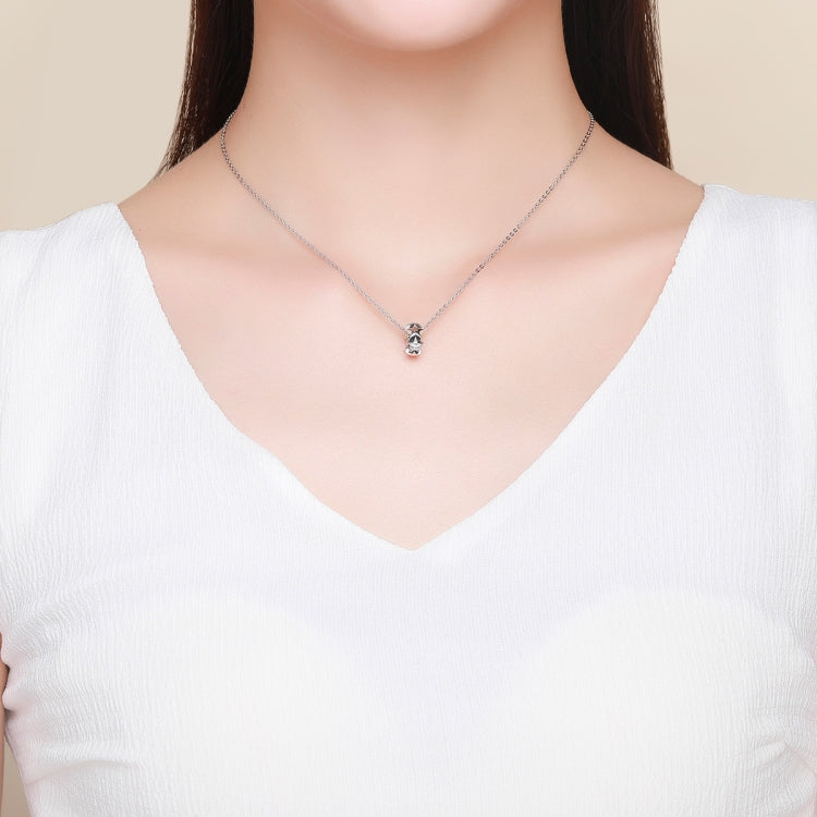Ciondolo braccialetto collana con zirconi intarsiati con perline piccole stelle in argento sterling S925