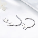 Orecchini in argento sterling Naughty Cat S925, SCE073