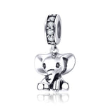 Accessori per bracciale fai da te con ciondolo elefante animale in argento sterling S925