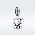Accessori per bracciale fai da te con ciondolo elefante animale in argento sterling S925