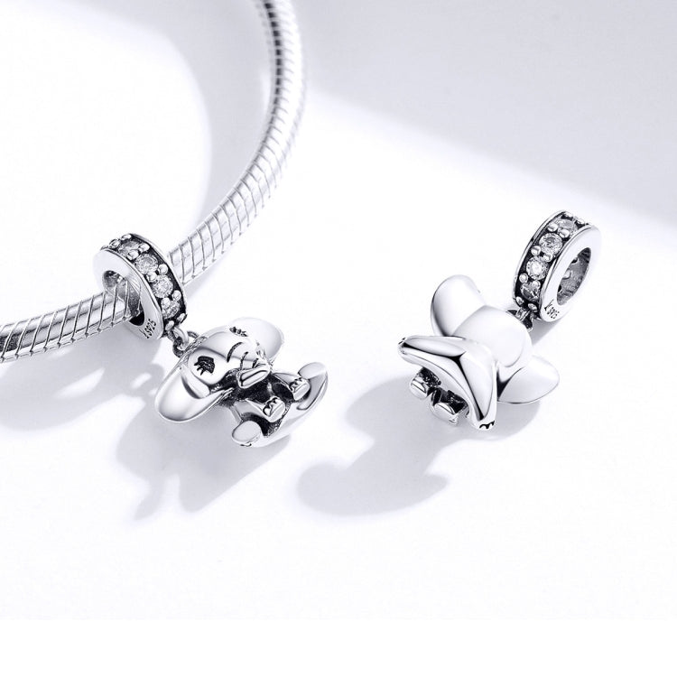 Accessori per bracciale fai da te con ciondolo elefante animale in argento sterling S925