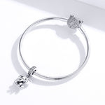 Accessori per bracciale fai da te con ciondolo elefante animale in argento sterling S925