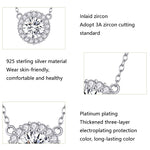 Collana con zirconi placcati in platino Collana semplice da donna in argento sterling S925, SCN345