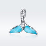 Collana con ciondolo a coda di pesce oceano in argento sterling S925 Accessori fai da te, SCC1067