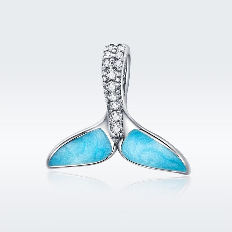 Collana con ciondolo a coda di pesce oceano in argento sterling S925 Accessori fai da te, SCC1067