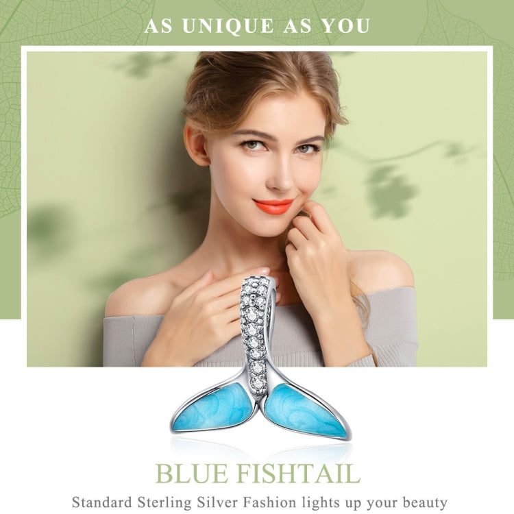 Collana con ciondolo a coda di pesce oceano in argento sterling S925 Accessori fai da te, SCC1067