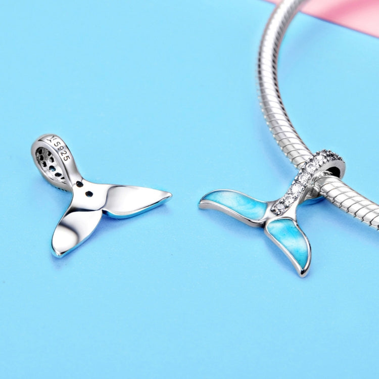 Collana con ciondolo a coda di pesce oceano in argento sterling S925 Accessori fai da te, SCC1067